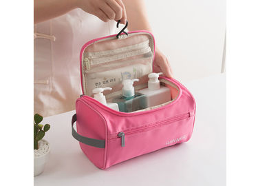 中国 女性のためのポリエステル旅行洗面用品袋OEM/ODMサービス ピンク色 サプライヤー